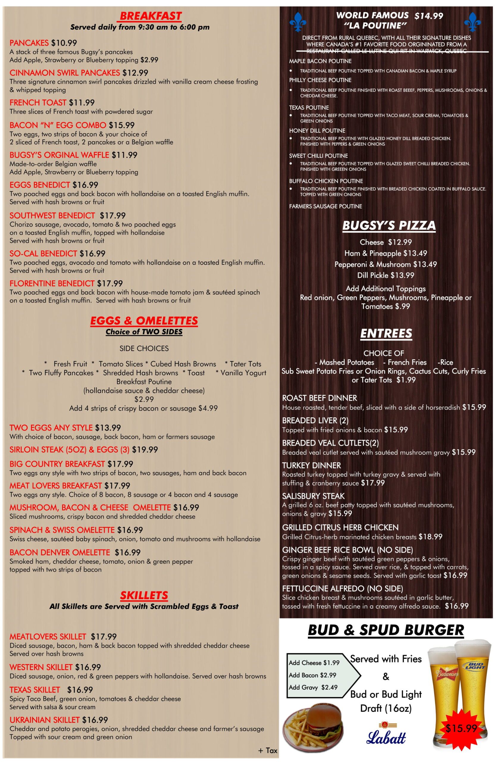 Bugsys 2022 Menu October-2